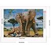 Diamond Painting-DIY Full Round Partial AB Drill Giraffe and Elephant(75x55cm)