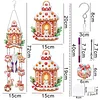 DIY Diamond Painting Double Sided 3D Wind Chime Xmas Pendant  Hanging Kit