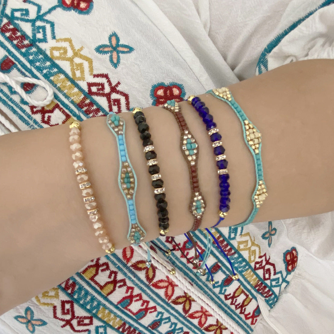 Women Bohemian Rhombus Crystal Bracelets