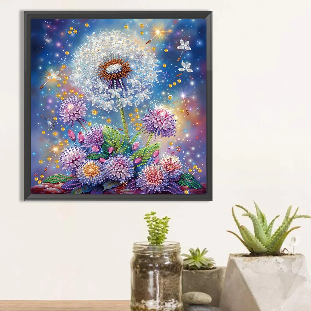 Diamond Painting - Partial Special Shaped Drill - Dandelion(Canvas|30*30cm)