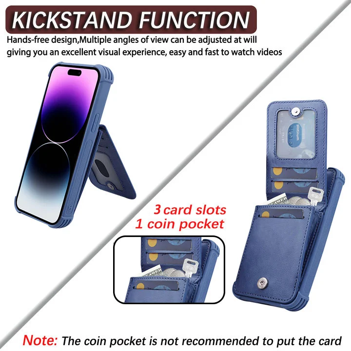 VANAVAGY Wallet Case for Apple iPhone 14 Pro 5G 6.1