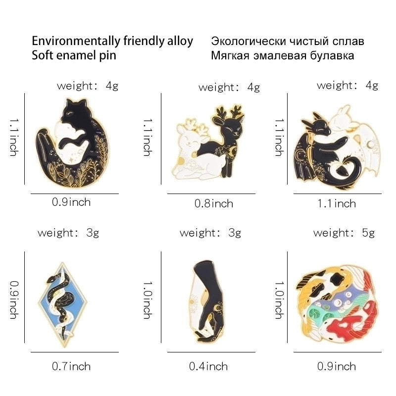 Cartoon Style Animal Alloy Stoving Varnish Unisex Brooches