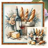 Bread And Beverages-11CT Stamped Cross Stitch 40*40cm/15.75*15.75in tapestrymarket