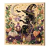 Halloween Bead Art DIY Pearl Painting Kit with Frame 20x20cm(witch)
