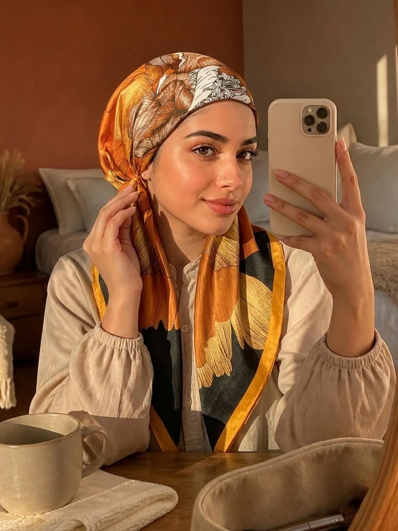 Women's Square Hijab Scarf, Color Block Print Turban, Chemotherapy Sleep Cap, Elastic Head Wrap, Daily Wear, Muslim Accessories Women's Square Hijab Scarf, Color Block Print Turban, Chemotherapy Sleep Cap, Elastic Head Wrap, Daily Wear, Muslim Accessories