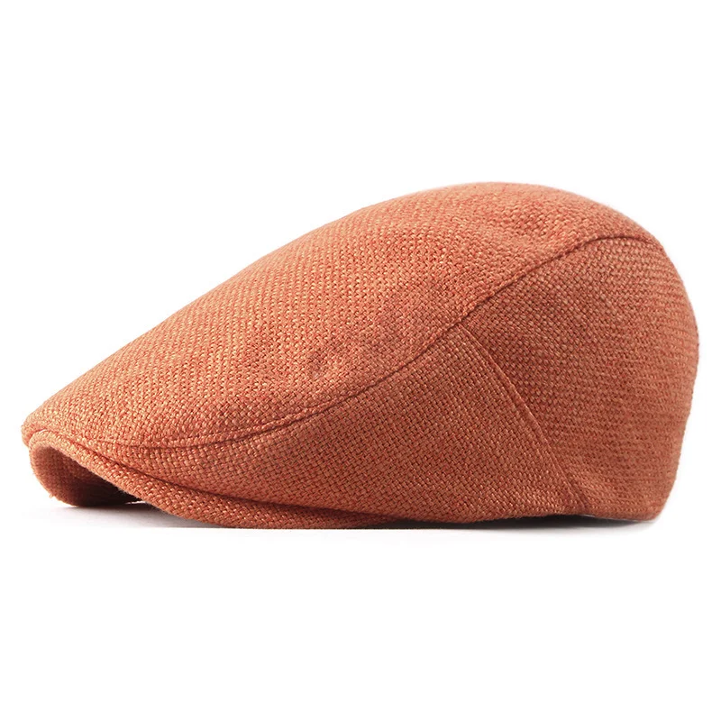 Retro Simple Cotton Linen Breathable Newsboy Cap