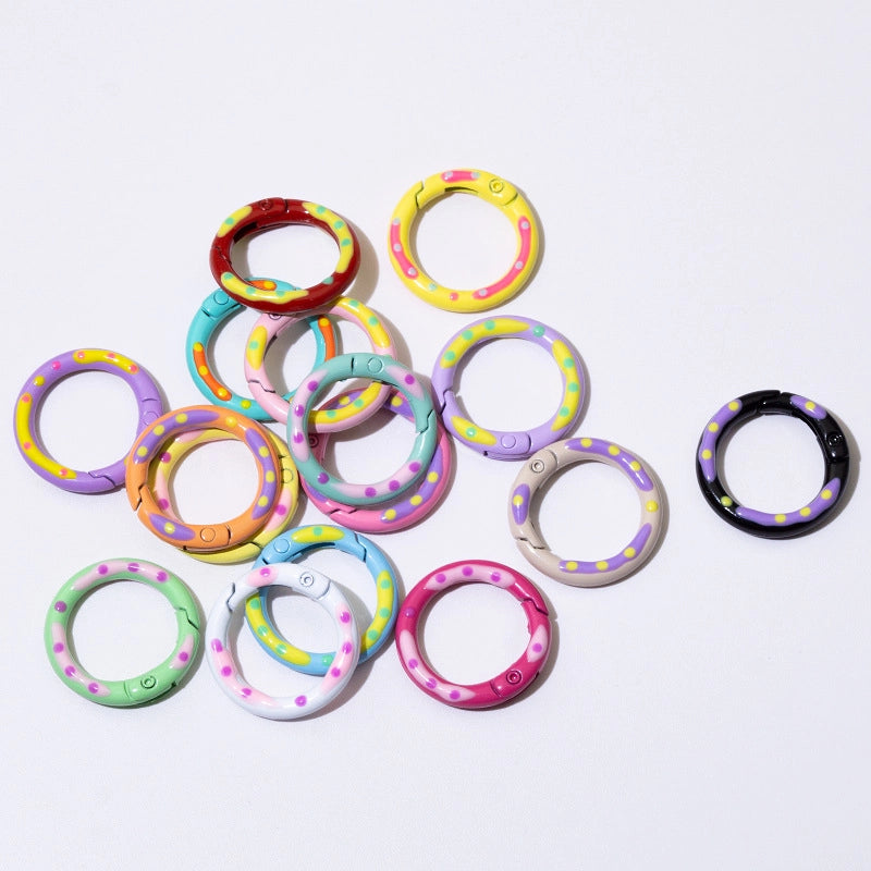 10 PCS/Package 25*25mm Alloy Circle Jewelry Buckle