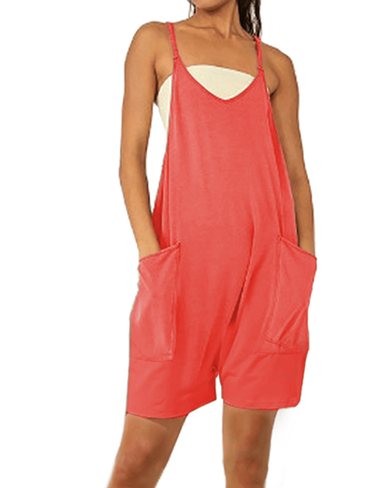 Sleeveless Romper with Pockets(Buy 2 Free Shipping)