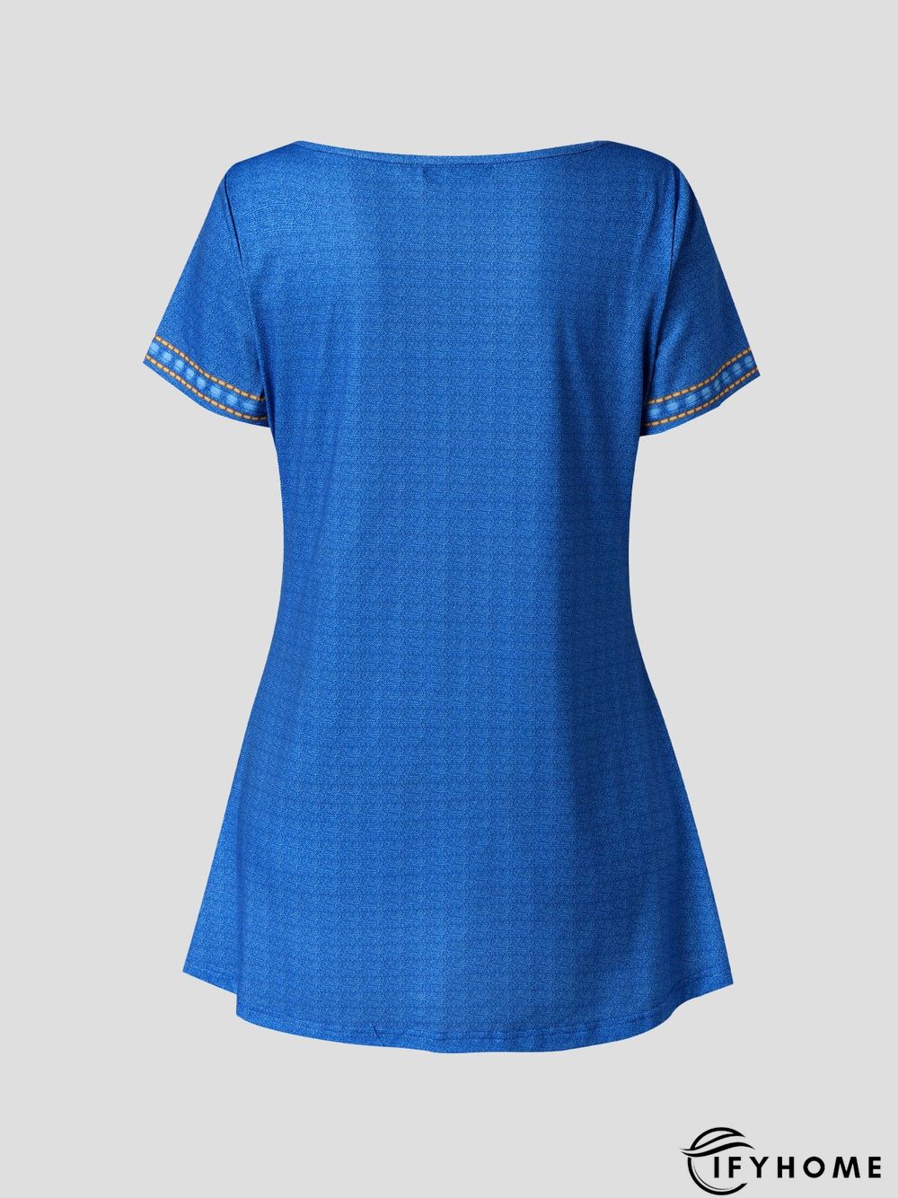 Square Neck Plain Short Sleeve Top | IFYHOME