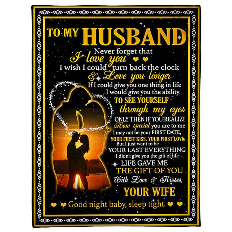 To My Husband - From Wife - A519 - Premium Blanket The Cold Blanket