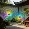 Solar Fence Lights Mandala Theme Waterproof Metal Solar Powered Deck Step Stair Lights for Garden Post Patio Decor Gifts for Women Mom