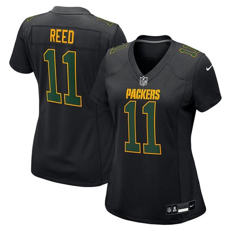 Women's Green Bay Packers #11 Jayden Reed  Carbon Black Fashion Game Jersey