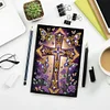(US Local)50-Page A5 Size Cross Pattern Rhinestone Art Painting Notebook Kit for Gift