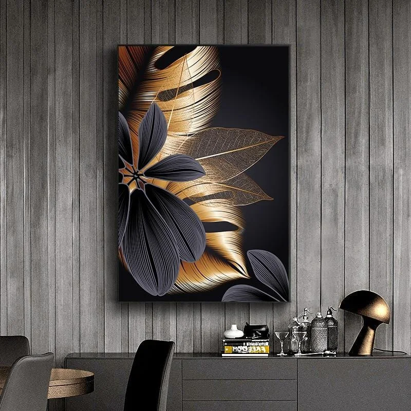 BLACK & GOLD LEAF