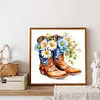 Diamond Painting-DIY Full Round Drill Cowboy Boots(40*40CM)