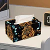 Wooden Colorful Pattern 5D Diamond Painting Tissue Holder Diamond Art Tissue Box
