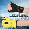 Rechargeable USB Fingerless Heated Gloves w/3 Heating Levels for Sports Skiing
