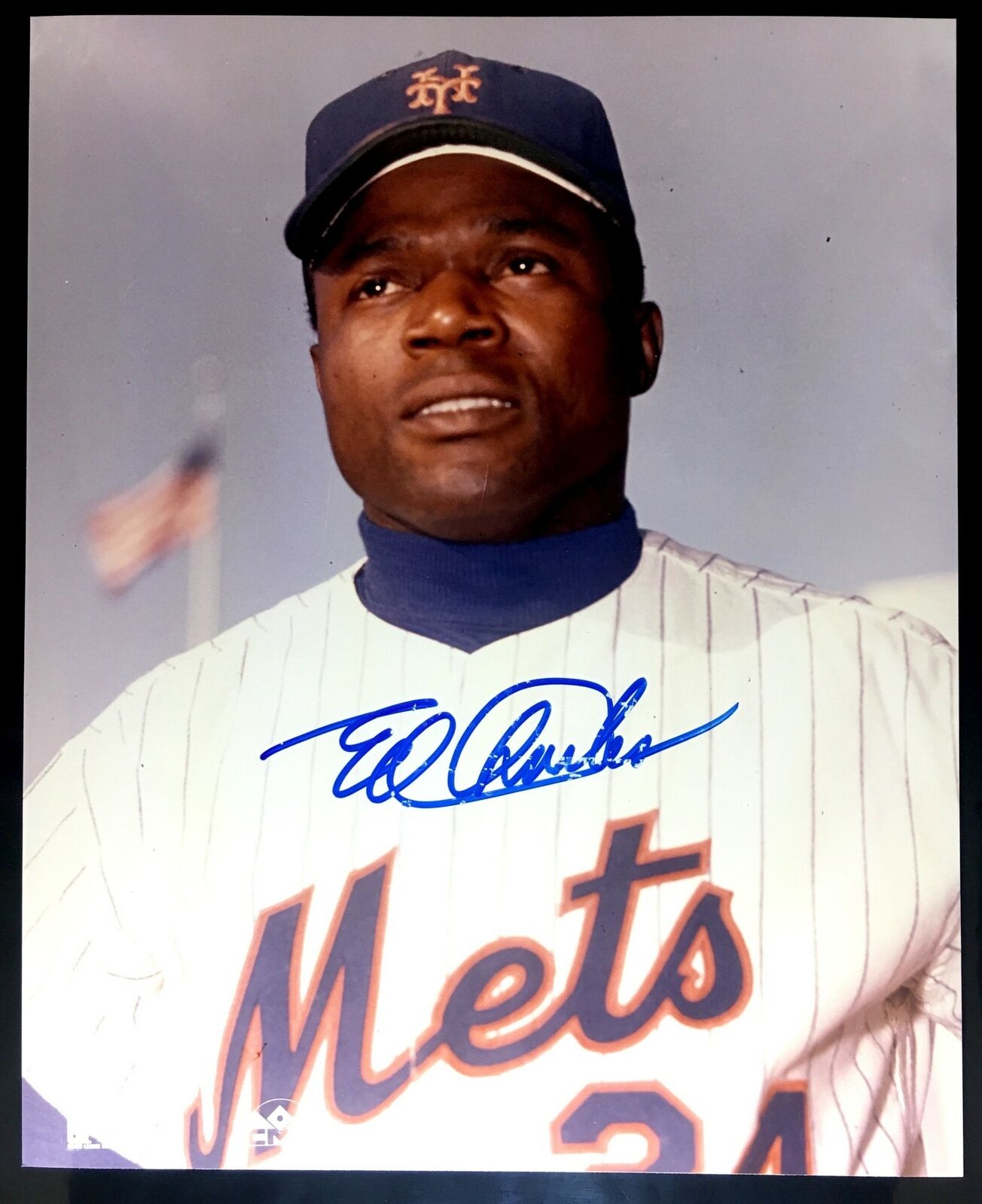 Ed Charles Signed 8x10 Photo Poster painting Kansas City Athletics New York Mets Autograph Auto