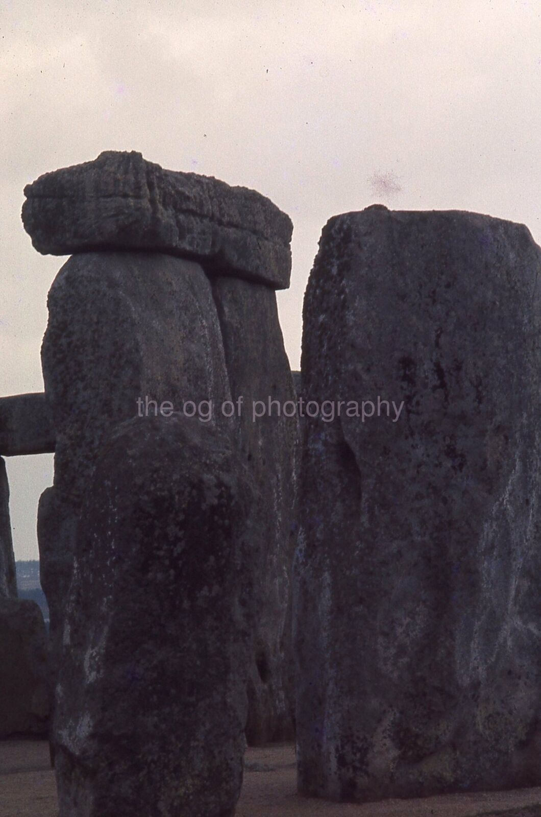 MEGALITH SITE 35mm FOUND SLIDE England COLOR Photo Poster painting STONEHENGE? 16 T 22 S