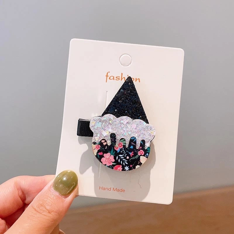 Halloween Cool Style Girl’S Pumpkin Cat Ghost Felt Hair Clip