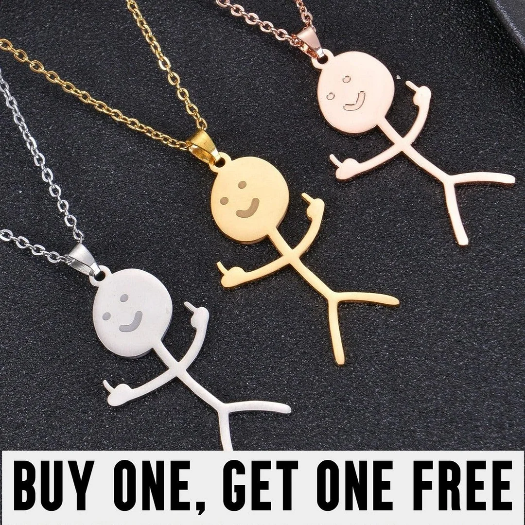 Pendantify Funny Doodle Stickman Necklace (Buy One Get One Free)
