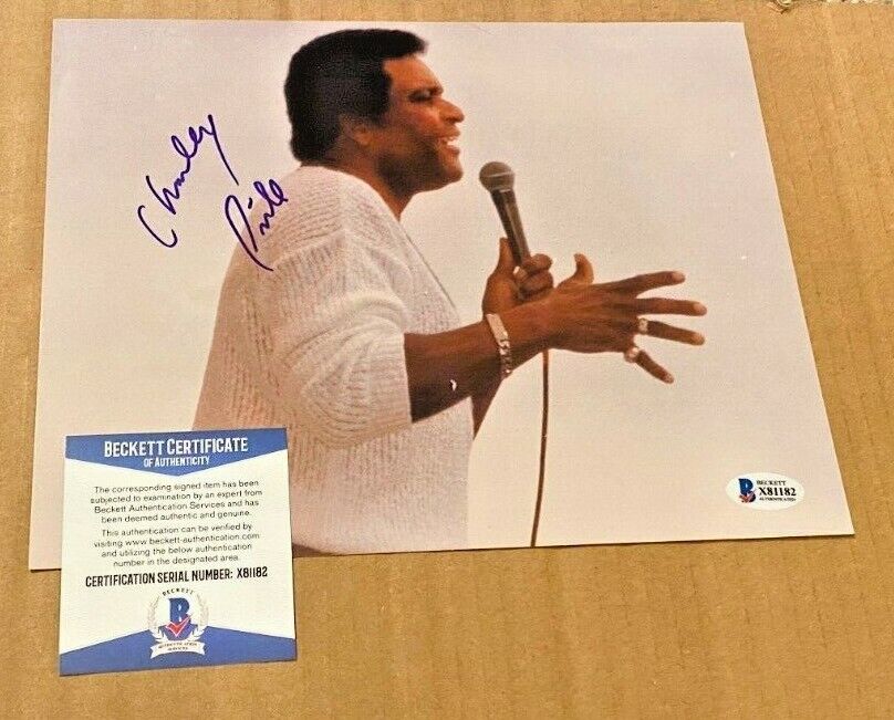 CHARLIE PRIDE SIGNED COUNTRY MUSIC 8X10 Photo Poster painting BECKETT CERTIFIED