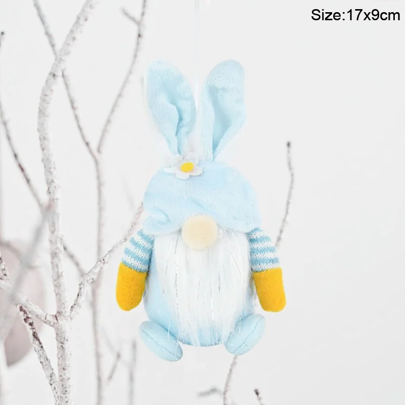 Easter Faceless Gnome Rabbit Doll Handmade Reusable Home Decoration Spring Hanging Bunny Ornaments Kids Gift