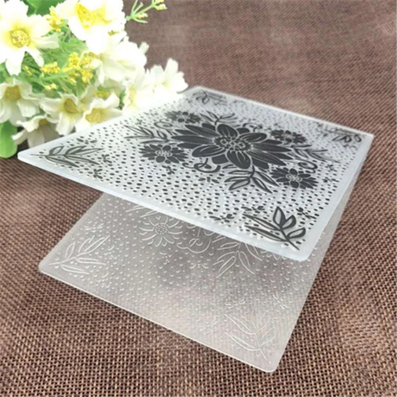 Flower print DIY Plastic Embossing Folders for DIY Scrapbooking Paper Craft/Card Making Decoration Supplies