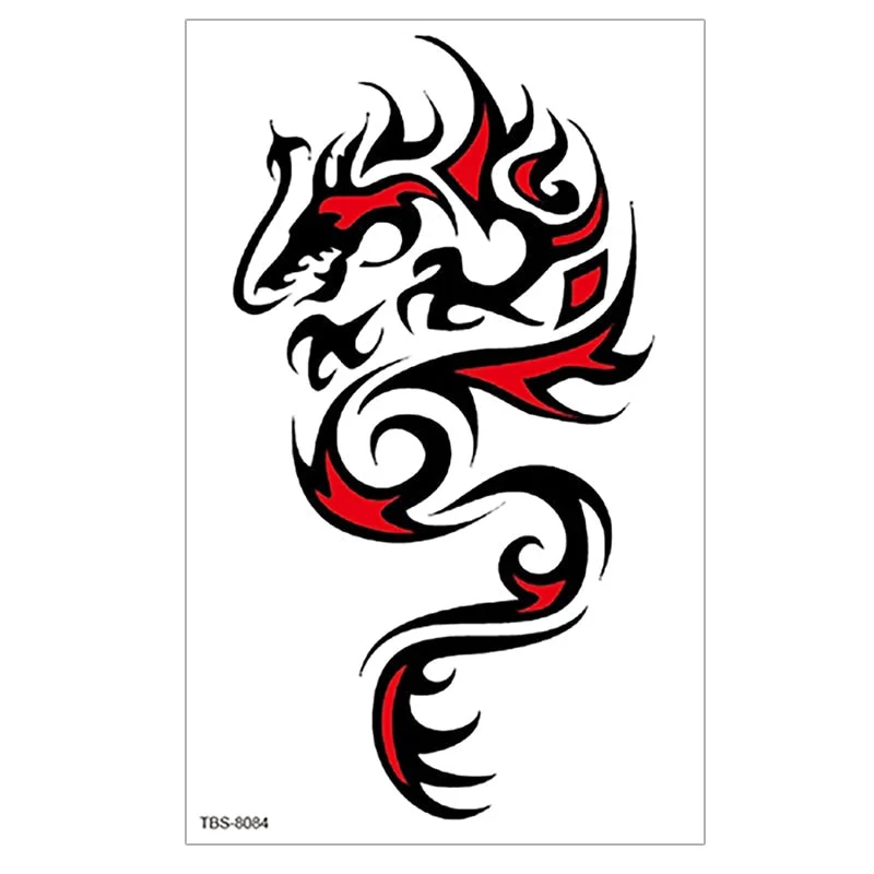 Waterproof Temporary Tattoo wolf tiger totem Fake Tatto Flash Tatoo cross angel Hand Arm middle size art Tattoos for Women men