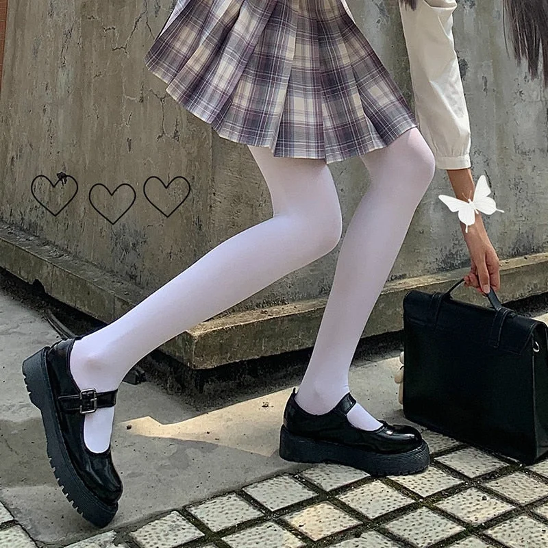 Girls Velvet White Tights Lolita Anime Matte Pantyhose Cosplay Princess  Stockings Sweet Sexy Tights Women Medias