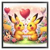 Dating Pikachu-11CT Stamped Cross Stitch 40*40cm/15.75*15.75in