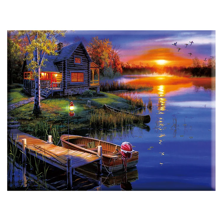 Landscape 14CT Counted Cross Stitch 50*40CM