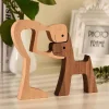 Amoureux des animaux - Ornements de table en bois sculpt&eacute;