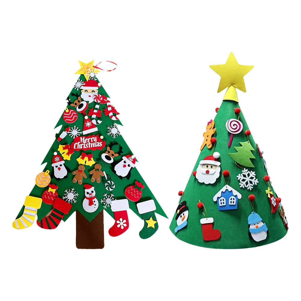 

DIY Felt Christmas Tree Stereoscopic Ornaments Decorative Xmas Kids Gifts, Cone christmas tree, 501 Original