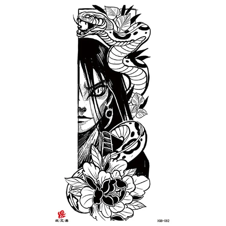 Waterproof Temporary Tattoo Sticker Chest Black Flash Tattoos Wolf Tiger Dragons Sexy Flower Body Art Arm Fake Tatoo Women Men