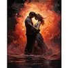uk.everydayedeals Diamond Painting - Full Round - Sea of Fire Couple(40*50cm)