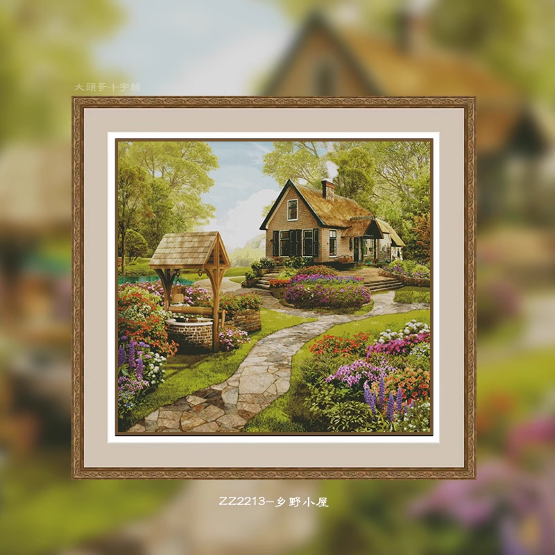 【ZZ2213-Rural Cottage】 Painting Fairy Cross Stitch