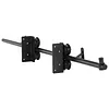 20FT Sliding Library Ladder Hardware Kit Floor Roller with Brake Telescopic Top Hook Sliding Track Kit with Complete Hardware Set (No Ladder) Indoor Moving Track for Home Office Loft