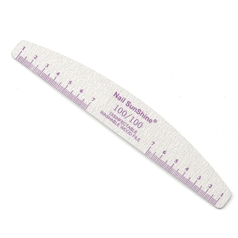 1Pc 80/100/150/180/240 Professional Half Moon Nail File Grinding Block File Nail Buffer Colorful Lime Manicure Pedicure DIY Tool-Nail Inspo