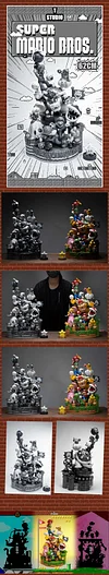 Vintage Color ver. Characters of Super Mario - Super Mario Resin Statue - T Studio