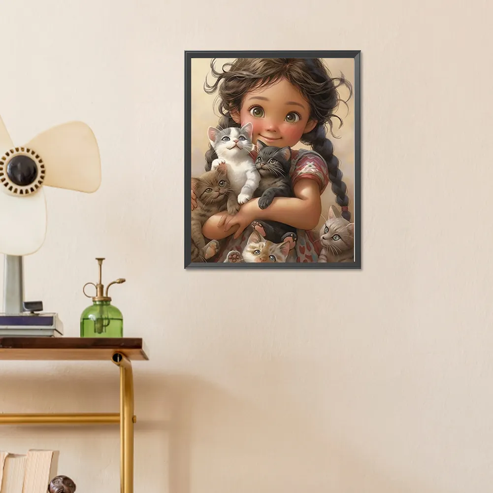 Full Round Diamond Painting 40*50cm - Sweet Girl