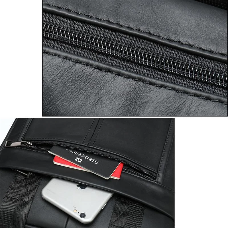 Premium Quality Fine Stitching Dual Top-Handled Adjustable Strap Business-Use Sling Bag