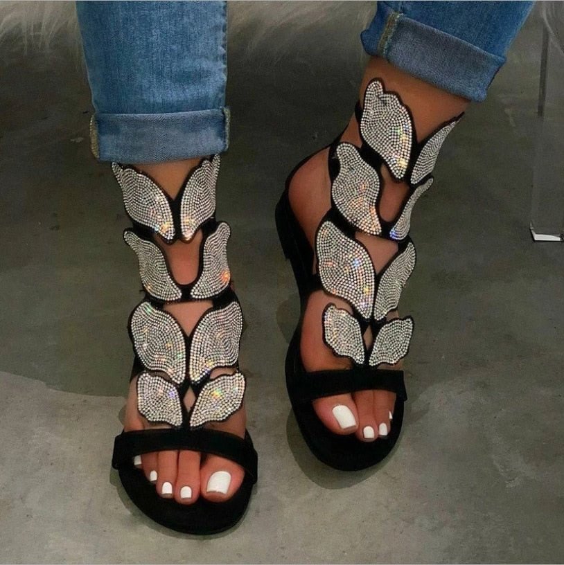 2020 Rhinestone New Women New Soft-slip Non-slip Sandals Foam Sole Durable Sandals Ladies Outdoor Beach Sandals