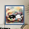 Cat On Sofa-11CT Stamped Cross Stitch 40*40cm tapestrymarket