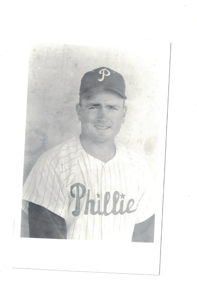 Jacke Davis Philadelphia Phillies Vintage Baseball Kodak Postcard RH1