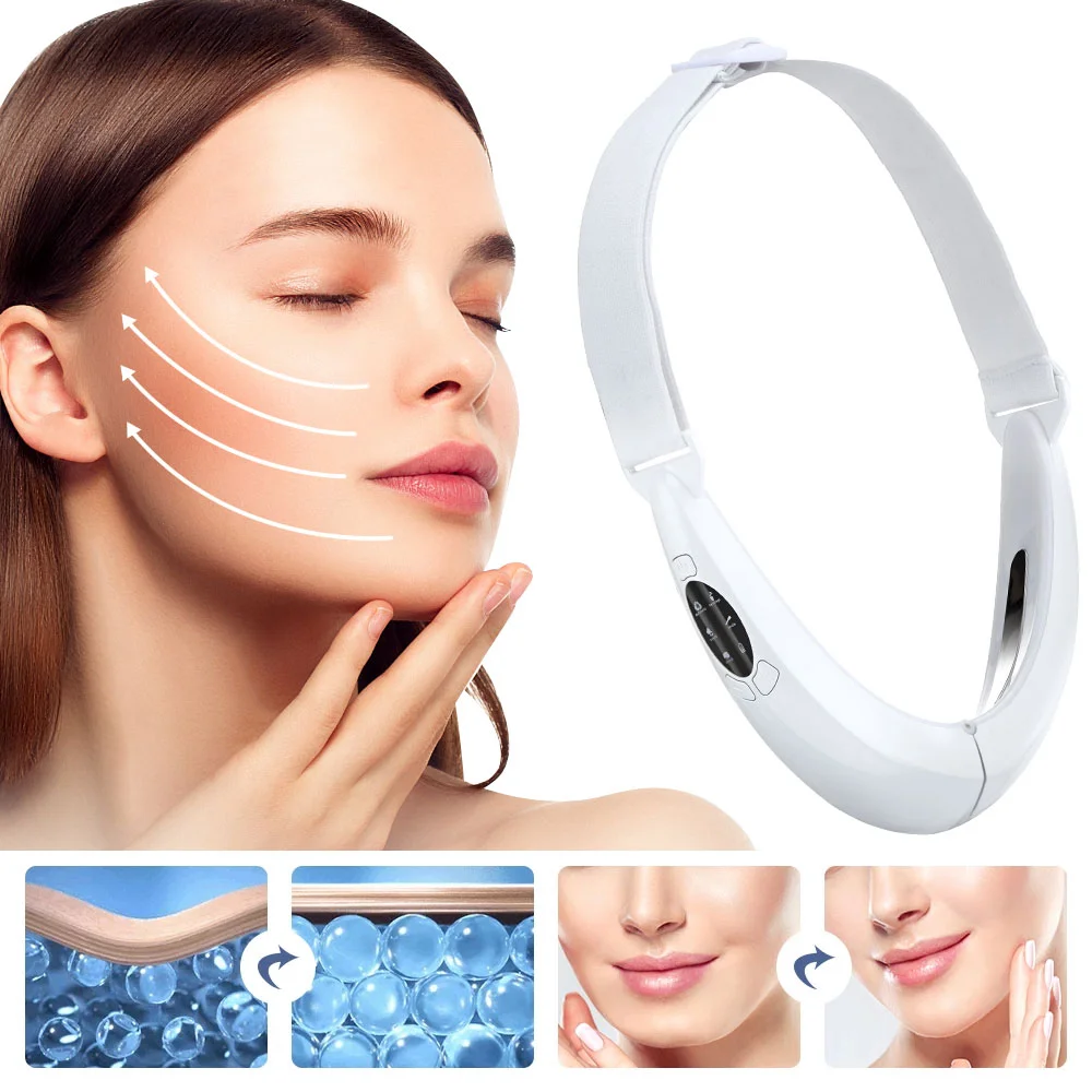 Meladen™ Gesichtsabnehmendes vibrierendes Massagegerät mit LED-Photonentherapie