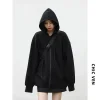 CHIC VEN Women's Sweatshirts Hoodies Solid Loose Casual Hooded Female Tops Lady Coat Medium Length Overcoat Spring Autumn 2022