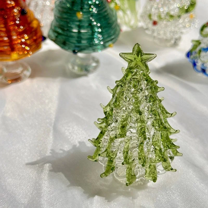 🔥LAST DAY 70% OFF - 🎁Handmade Glass Christmas Tree Statue