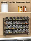 4 Tier Spice Rack Space-Saving Metal Spice Storage Holder for Kitchen Countertop