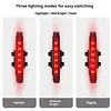 Bicycle Rear Number Light Sign Type-C Rechargeable Bicycle LED Taillights 3 Modes Road Bike Illuminated Tailplates Night Riding Safety Warning Lights